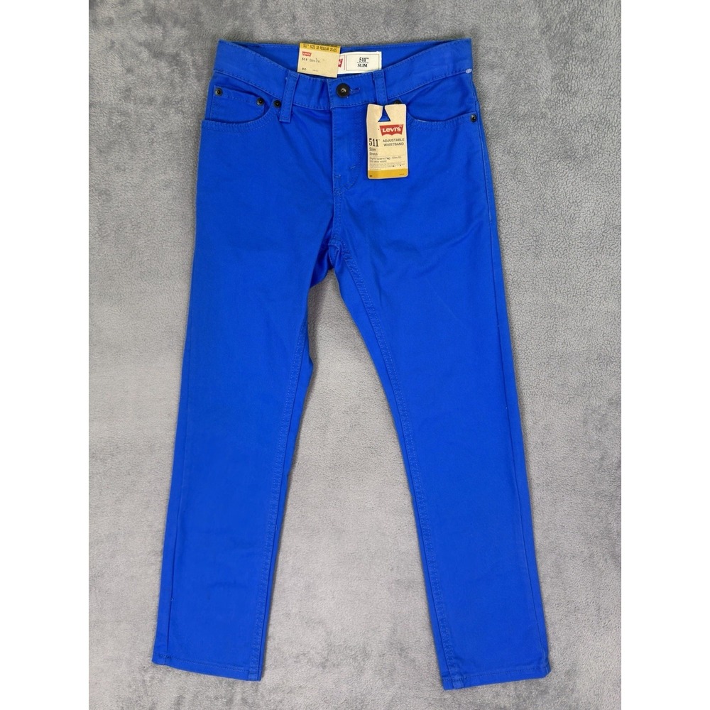New Levis Jeans Youth Boys 10 25x25 Blue‎ Denim 511 Slim Straight Performance